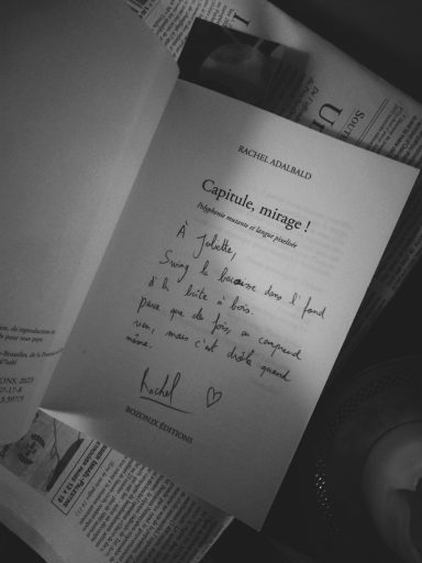 page de titre "Capitule, Mirage" de Rachel Adalbald