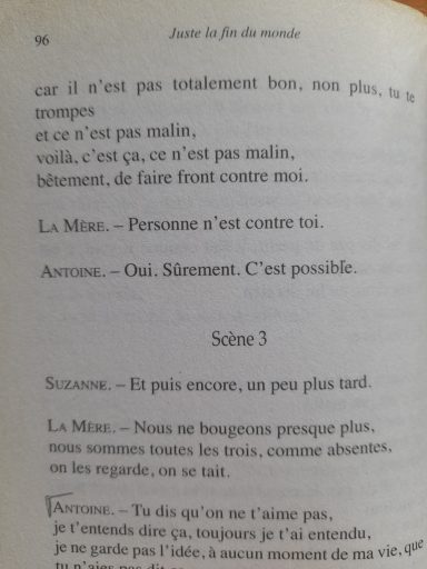 extrait "juste la fin du monde" Jean-Luc Lagarce