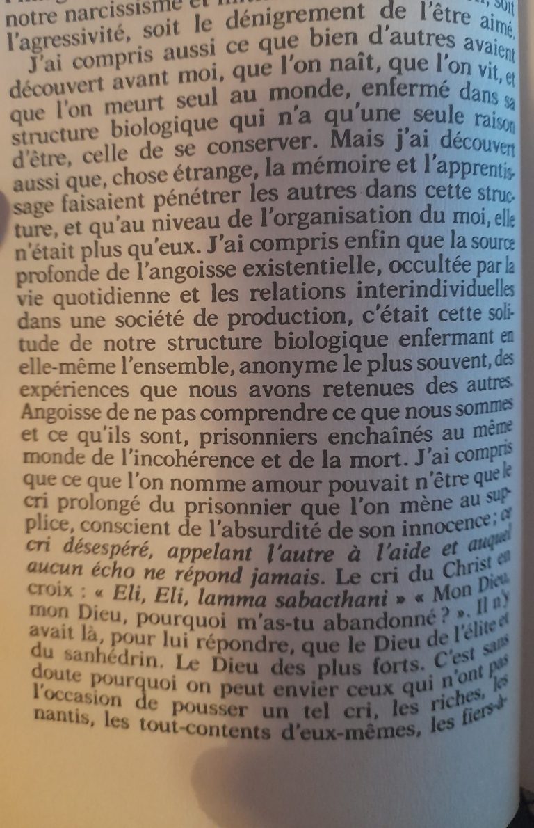 extrait de "L'éloge de la fuite" de Henri Laborit